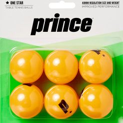 Prince One-Star Orange Table Tennis Balls 6 Pack For Unisex