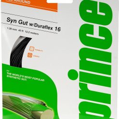 Prince Synthetic Gut With Duraflex 16 Racquet String For Unisex Black
