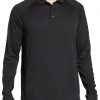 Prince Men's Fashion Long Sleeve Tennis Polo For Men Pure Black