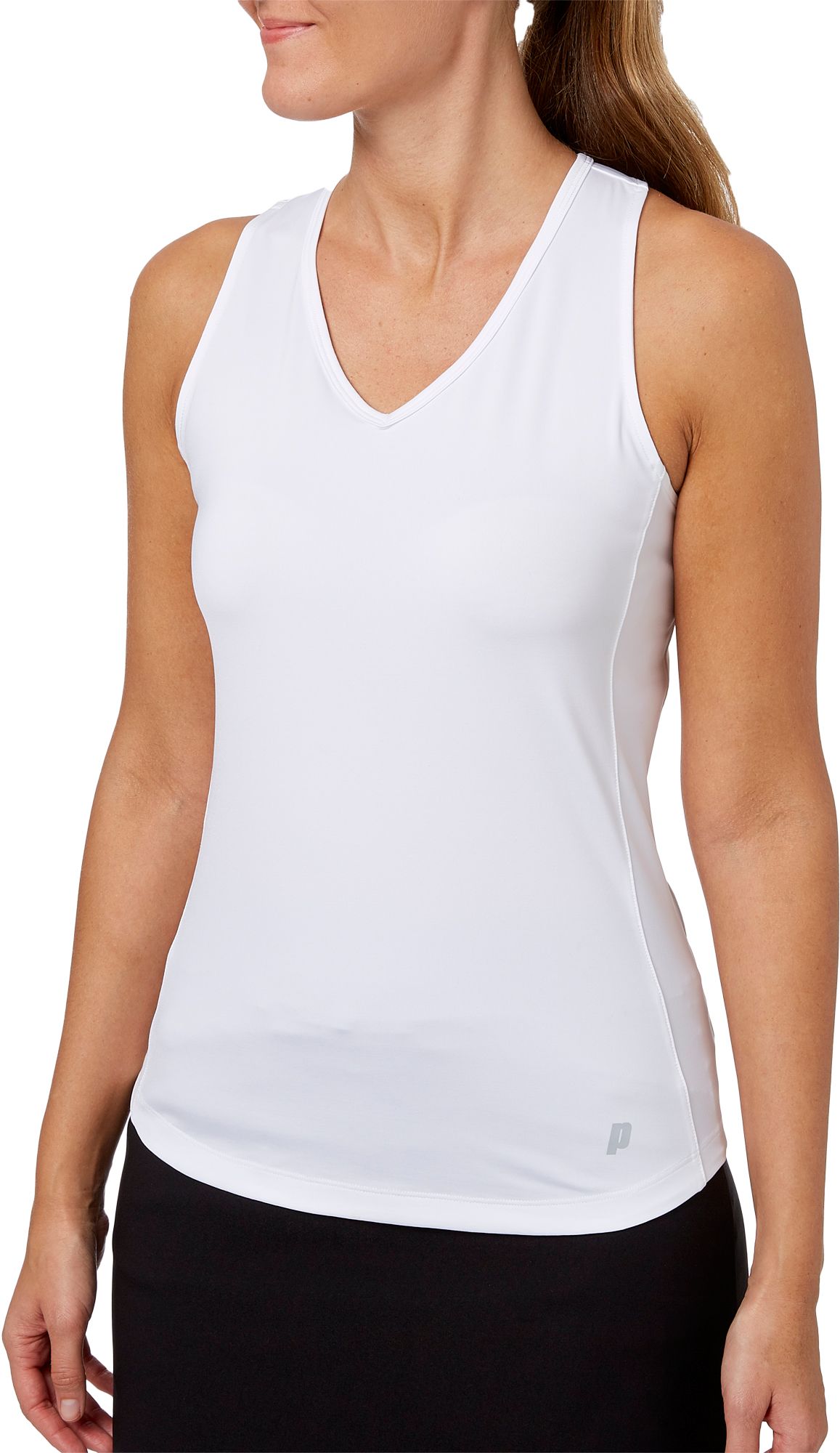 Prince Women's Match Racerback Tennis Tank Top For Women White 1 Prince Women's Match Racerback Tennis Tank Top For Women White