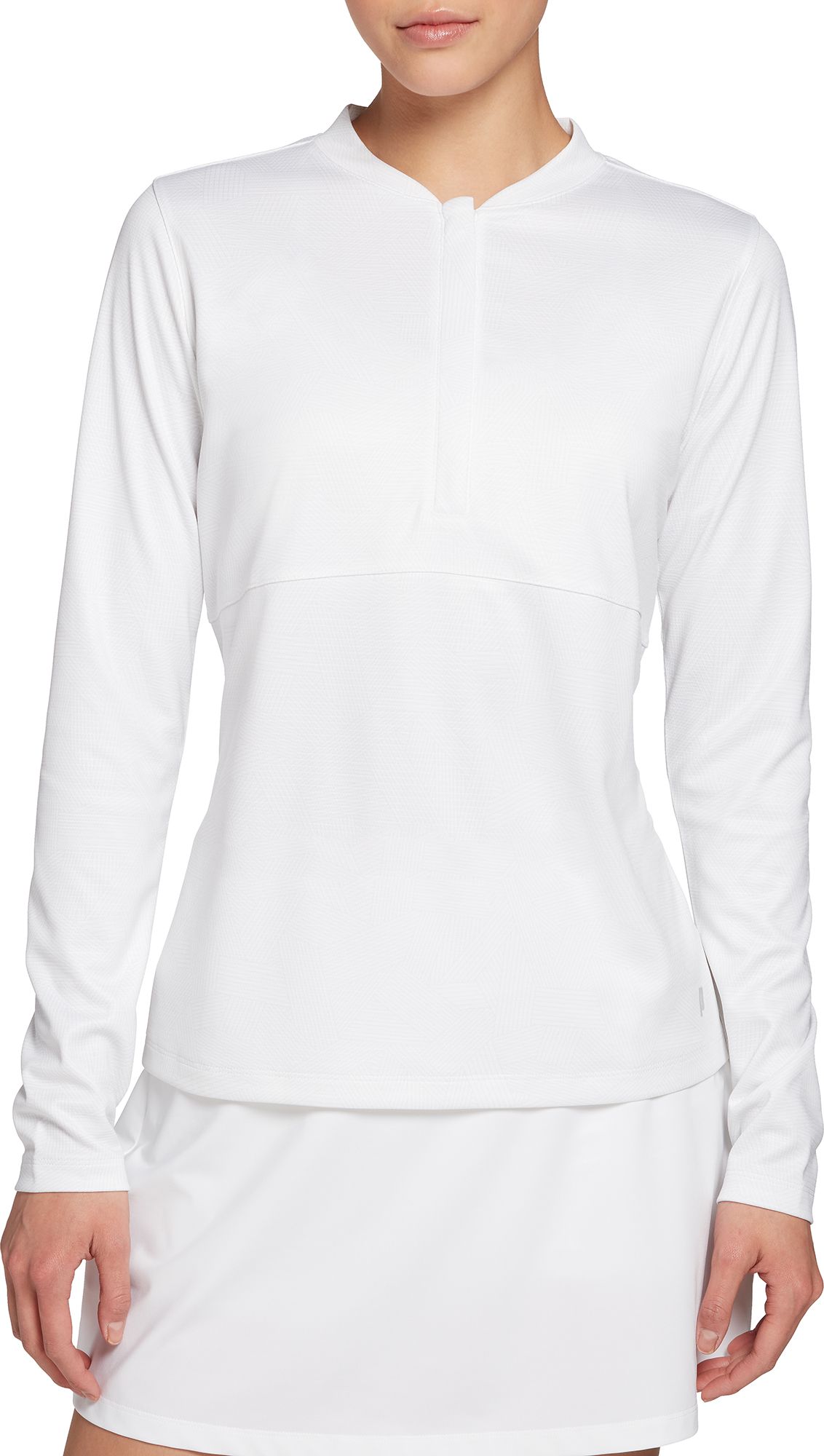 Prince Women's Fashion Geo 1/4 Zip Tennis Top For Women White Stripe 1 Prince Women's Fashion Geo 1/4 Zip Tennis Top For Women White Stripe