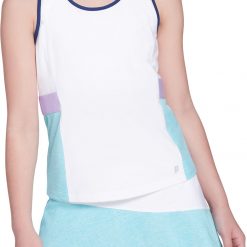 Prince Girls' Fashion Colorblock Tennis Tank Top For Girls' White