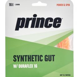 Prince Duraflex Synthetic Gut 16G Tennis Racquet String For Unisex White