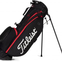Titleist 2021 Players 4 Stand Bag For Men Black/black/red