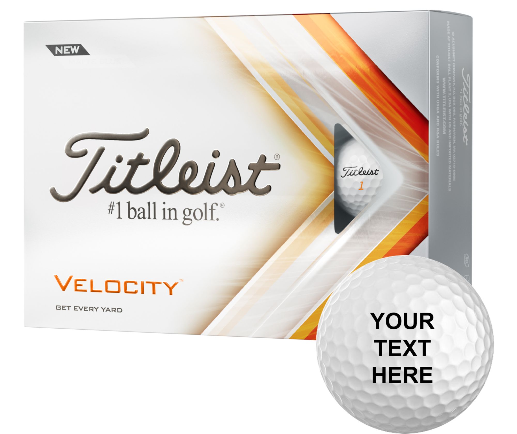 Titleist 2022 Velocity Personalized Golf Balls For Men 1 Titleist 2022 Velocity Personalized Golf Balls For Men