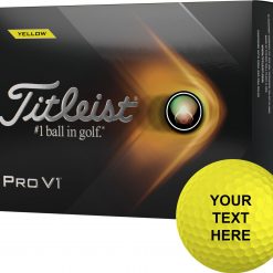 Titleist 2021 Pro V1 Yellow Personalized Golf Balls For Men