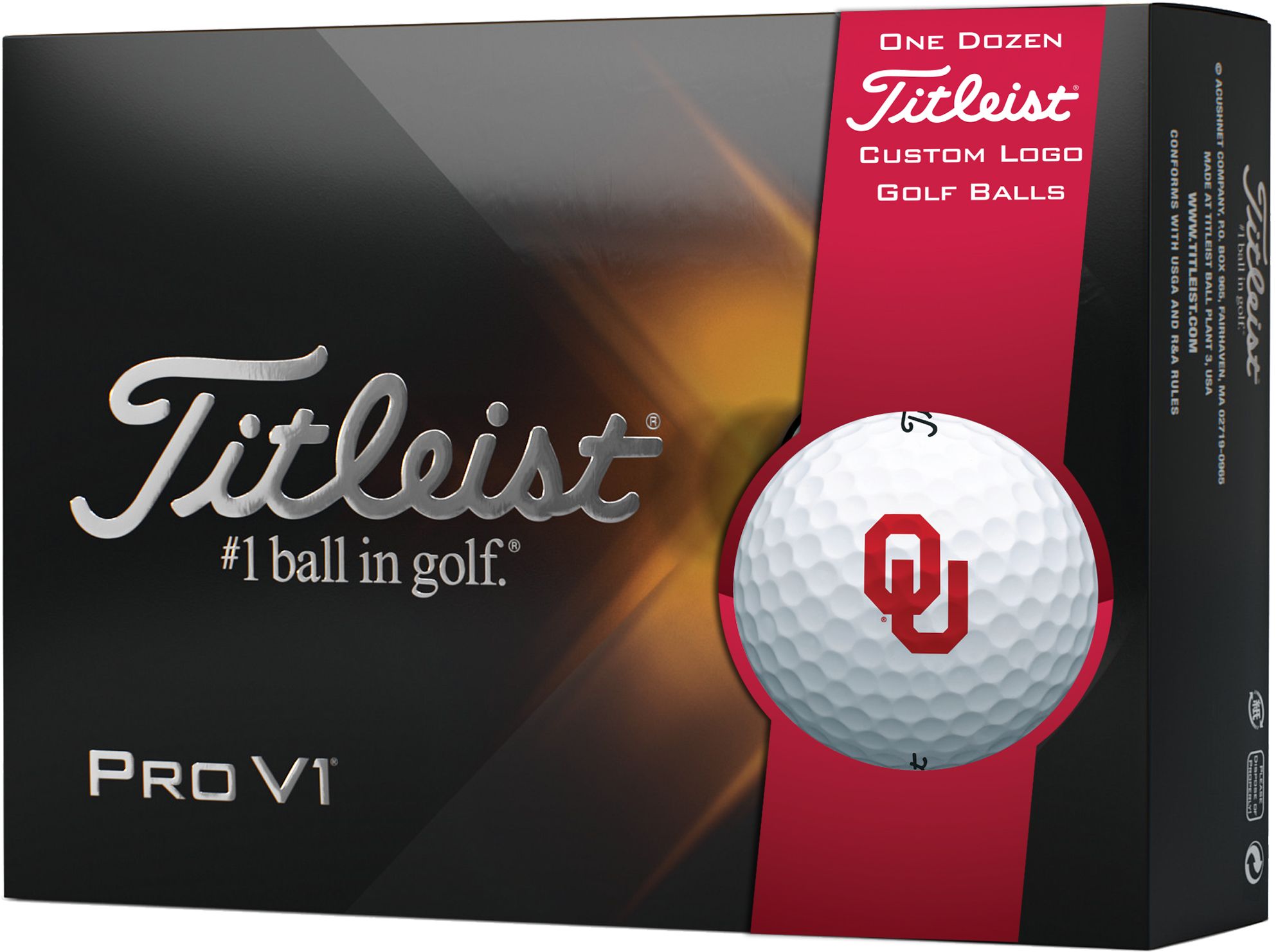 Titleist 2021 Pro V1 Oklahoma Sooners Golf Balls For Women 1 Titleist 2021 Pro V1 Oklahoma Sooners Golf Balls For Women