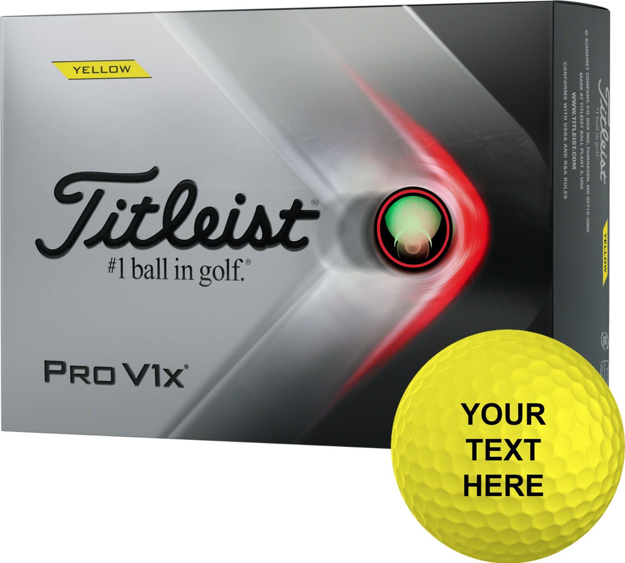 Titleist 2021 Pro V1x Yellow Personalized Golf Balls For Men 1 Titleist 2021 Pro V1x Yellow Personalized Golf Balls For Men