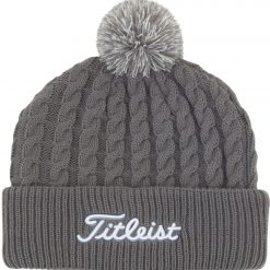 Titleist Men's Cable Knit Pom Pom Golf Hat For Men Grey