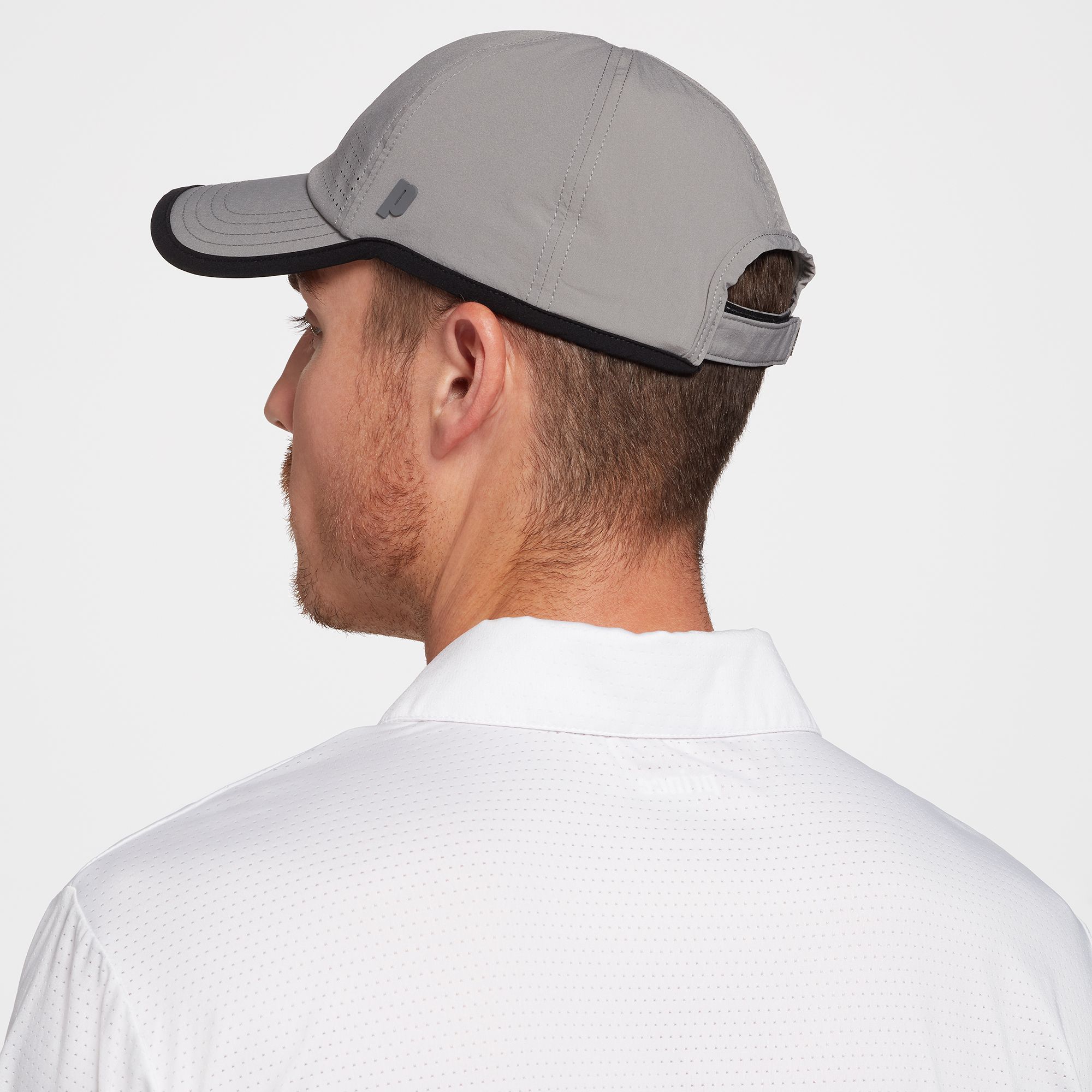 Prince Men's Perforated Tech Tennis Hat For Men Gray Dawn 2 Prince Men's Perforated Tech Tennis Hat For Men Gray Dawn - Image 2