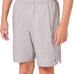 Prince Boys' Match Woven Shorts For Boys' Lt Heather Grey