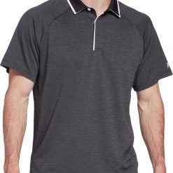 Prince Men's Fashion Short Sleeve Tennis Polo For Men Pure Black/asphalt